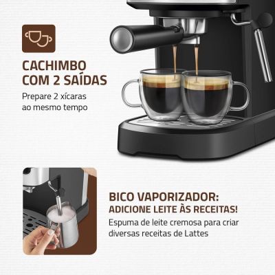 Cafeteira Elétrica Espresso Mondial C-20-EC Dolce Crema 20 Bar 1200W 110V