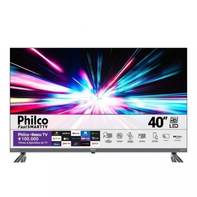 Smart TV 40" Full HD Philco LED Roku PTV40E3ERSGB Dolby Áudio