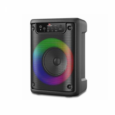 Caixa de Som Com Rádio FM 10W Luz LED RGB Bluetooth Entrada Microfone e Auxiliar D4141 - Grasep