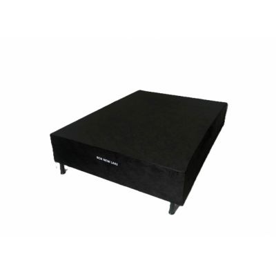 Box Casal Base NEW LARE 138x188x30 Suede Preto Nosso Sonho