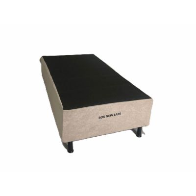 Box Solteiro Base NEW LARE 88x188x30 Suede Bege Nosso Sonho