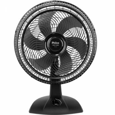 Ventilador de Mesa Philco PVT41A Preto 127v 150w 40cm 6 Pás 3 Velocidades