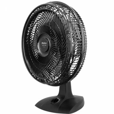 Ventilador de Mesa Philco PVT41A Preto 127v 150w 40cm 6 Pás 3 Velocidades