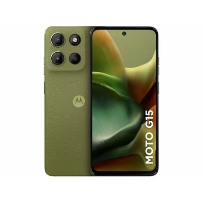 Smartphone Motorola Moto G15 Verde 256/4+8GB Tela 6.7" Câmera Dupla 50MP Selfie 8MP
