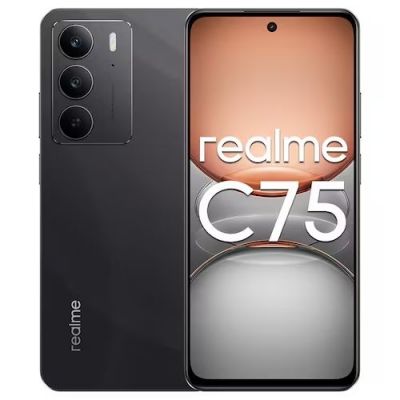 Smartphone Realme C75 Storm Black 256/8GB Tela 6.72" NFC Bateria 6.000mAh IP69 Câm. Tripla 50MP