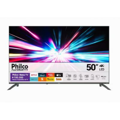 Smart TV 50" HD LED SMART 4K Philco PTV50VA4REGB Roku Tv 