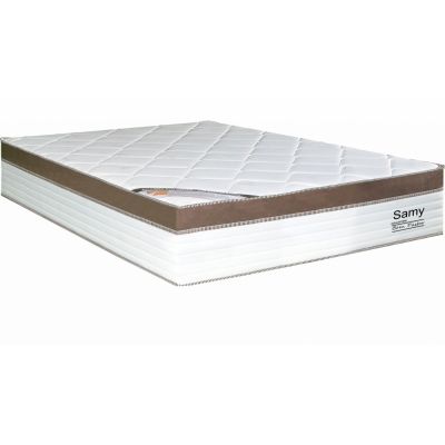 Colchão Casal Molas Pocket Samy 138X188X30 Branco/Marrom Bom Pastor 
