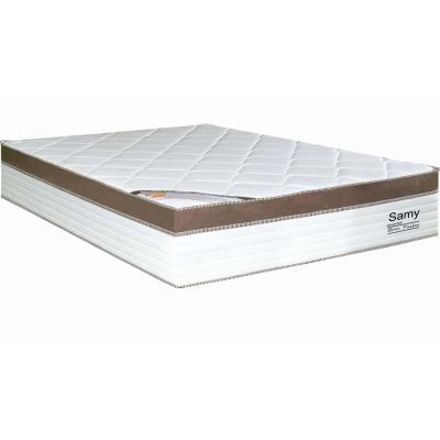 Colchão Queen Molas Pocket Samy 158X198X30 Branco/Marrom Bom Pastor 