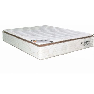 Colchão Casal Molas Pocket Exclusive 138X188X32 Creme/Marrom 1134 Bom Pastor