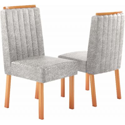 Cadeira Imola Luxo Kit 02un Naturale/Bege 9206 Bom Pastor 