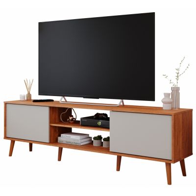 Rack bancada Berlim 1,80m Cinamomo/Off White Permóbile 