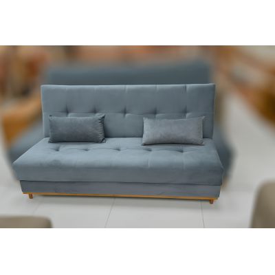 Sofá Cama Catânia Veludo Cinza 10 MDP Móveis
