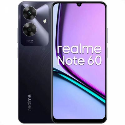 Smartphone Realme Note 60 Marble Black 256/4GB Tela 6,74" Câmera Dupla 32MP