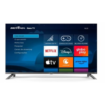 Smart TV 40" Full HD Britânia BTV40M9GR2CGB LED Roku TV Dolby Audio