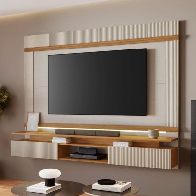 Painel NT1370 2,10m para TV de 75" Freijó/Off White Notável
