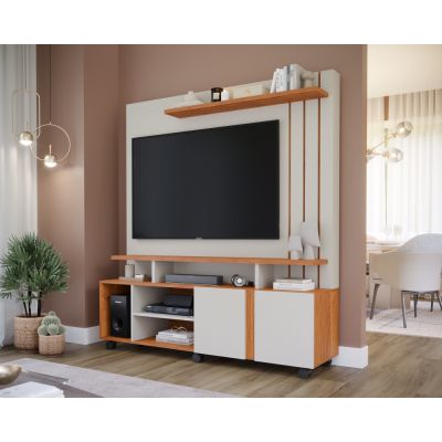 Home Theater Valência 1,60m p/ TV até 55" Cinamomo/Off White Permóbile