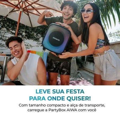 Caixa de Som Aiwa PartyBox AWS-PB-07 Bluetooth Bivolt