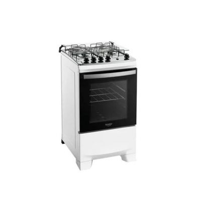 Fogão 4 Bocas Dako Supreme a Gás Automático Branco Mesa Inox