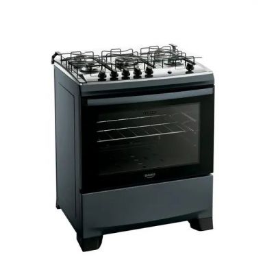 Fogão 5 Bocas Dako Supreme a Gás Automático Titanium Bivolt