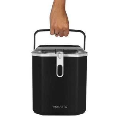 Máquina de Gelo Portátil Agratto 12 kg Preta 127v