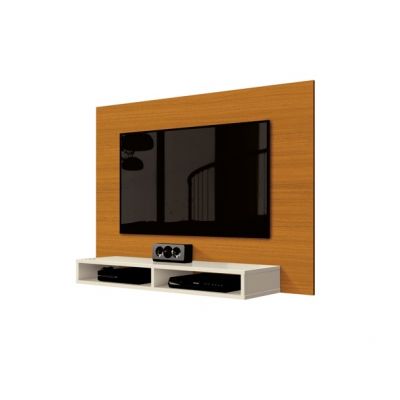 Painel Fox New 1.20m p/ TV de até 43" Cedro/Off White EDN Móveis 