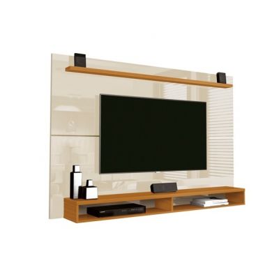 Painel Maxi 1.80m p/ TV até 65" Cedro/Off White Edn Móveis