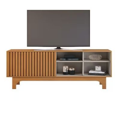 Rack Sereno 1,68m Cinamomo/Off White JCM Móveis