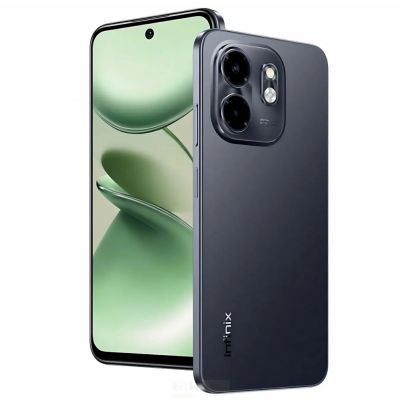 Smartphone Infinix Smart 9 Metalic Black Desing Premium 128/4+4GB  Tela 120Hz Cam dupla 13MP