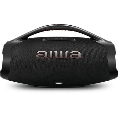 Caixa De Som Boombox Plus Aiwa BBS-01-B 200W Bluetooth 30h IP66 USB Preto Boombox AWS-BBS-01-B Bivol
