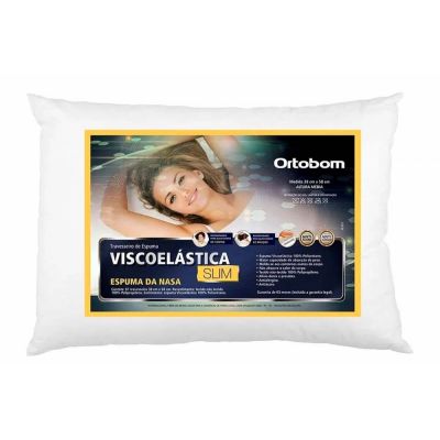 Travesseiro Espuma Viscoelástica Slim 38X58x11 Ortobom 