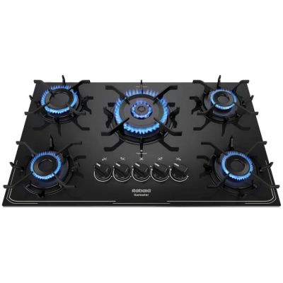 Cooktop Tripla Chama Itatiaia Itamaster 5 Bocas Vidro Temperado Preto Bivolt