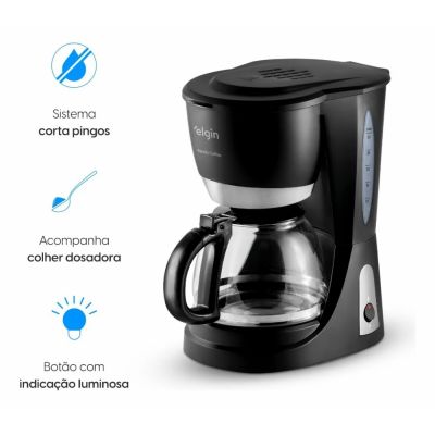 Cafeteira Elétrica Elgin Family CF300 Coffee 30 xícaras 830W 110V