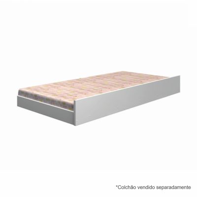 Cama Auxiliar 88cm para Beliche Branco Tigus Móveis