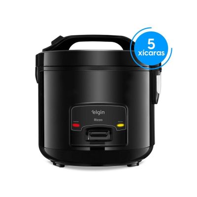Panela Elétrica de Arroz Rizzo 5 Xícaras 400W Preta 