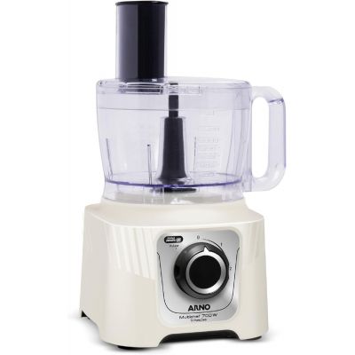 Multiprocessador Arno Multichef 700W MP62, com 16 Funções, Marfim, 4 Acessórios, 2 Velocidades, Liqu