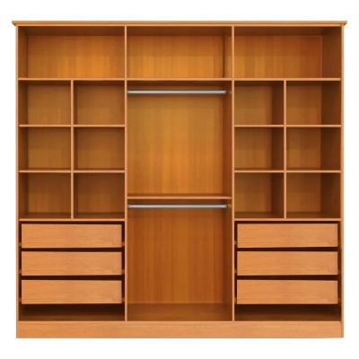 Guarda Roupas Bianca 2.30m 6 portas MDF Nature Bianchi