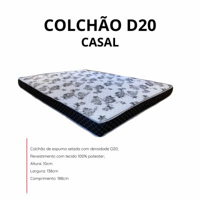 Colchão Casal Espuma D20 138X188X10 Bioflex