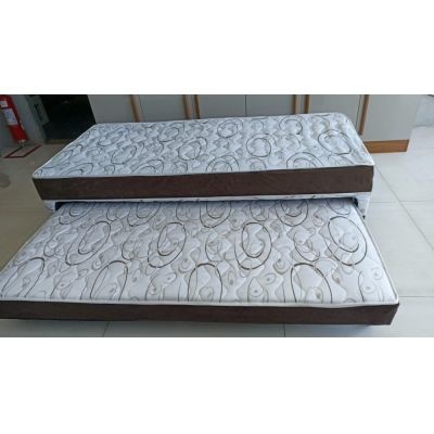 Colchobox Solteiro c/ Auxiliar Espuma D28 Rezende Luxo 88X188X37 Marrom Bioflex