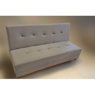 Sofá Cama Catânia Veludo Bege 01 MDP Móveis