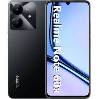 Celular Realme Note 60X Preto 128/4GB Tela 6.7 Câmera 8MP Selfie 5MP 