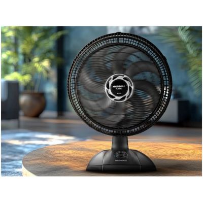Ventilador  Mesa Mondial Turbo NVT-40-8P-B 40cm 8 Pás 3 Velocidades 127v 140W