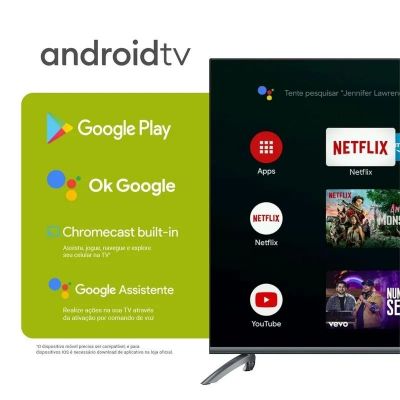 Smart TV 50" Philco 4K LED UHD Android Wi-fi Dolby Audio
