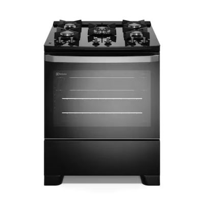 Fogão de Piso Electrolux 05 Bocas Efficient Mesa de Vidro, Grades Individuais de Ferro Fundido - FE5