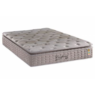 Colchão Queen Molas Ensacadas Confiance Pillow Top 158X198X32 Bege Anjos Colchões