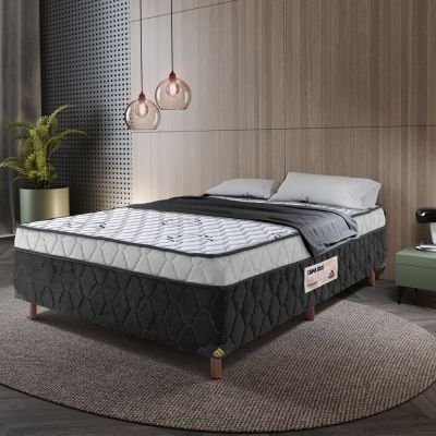 Colchobox Casal Sonnus D28 138x188x60 Preto/Branco América Colchões