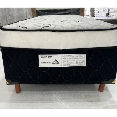 Colchobox Solteiro Sonnus D28 88x188x60 Preto/Branco América Colchões