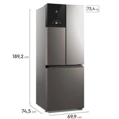Geladeira Electrolux 480L IM7S Frost Free AutoSense 3 portas Inox 110v