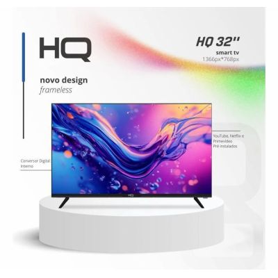 Smart Tv 32" HQ HD Led Android 12 Quad Core Wi-Fi USB Bivolt 