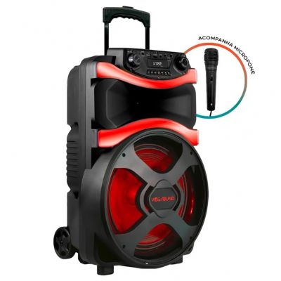 Caixa de Som Vibe Sound Amplificada VS001 V12 Power 800w RMS