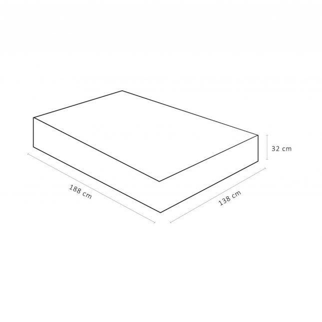Box Casal Base Sommier 138x188x30 Corino Branco Ortobom 